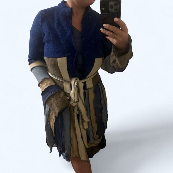 ✨Patchwork Colorblock Long Sz Medium Cardigan Sweater✨ - Picture 9 of 9